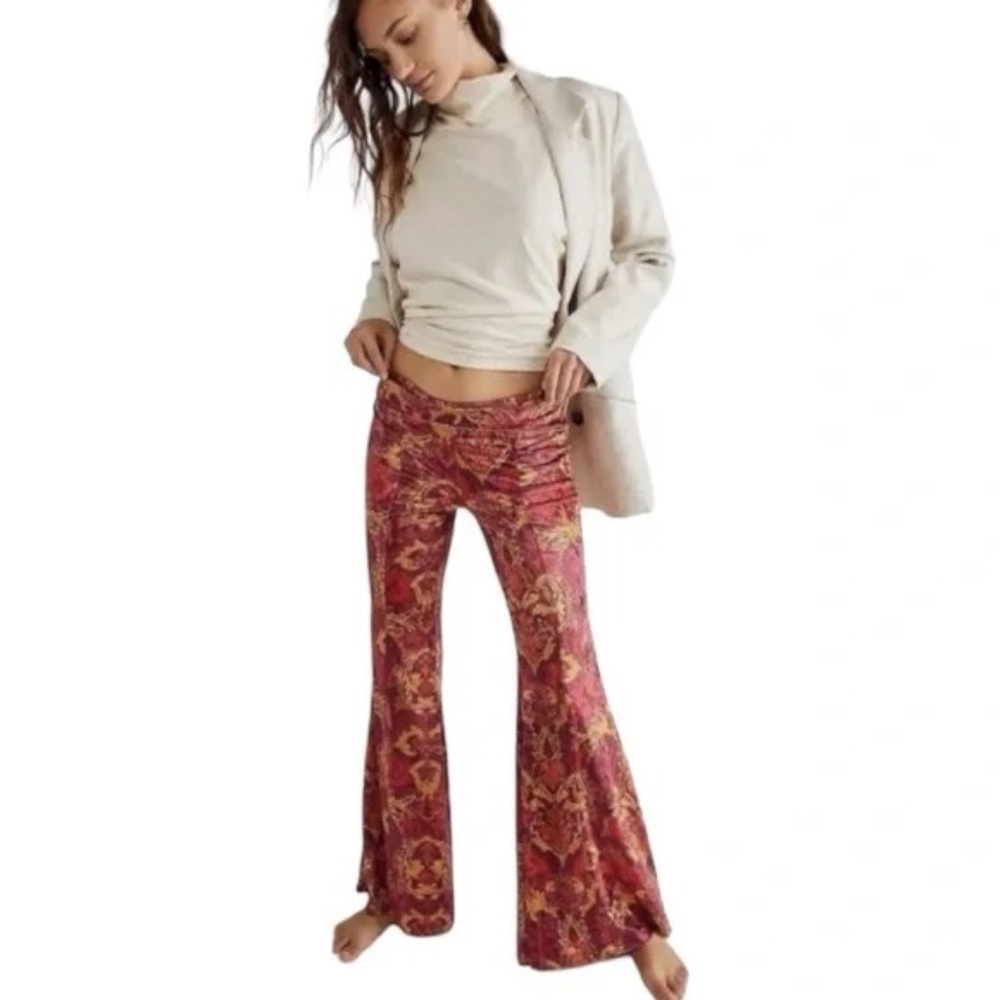 Free People Hold Me Closer Bell Bottom Pants